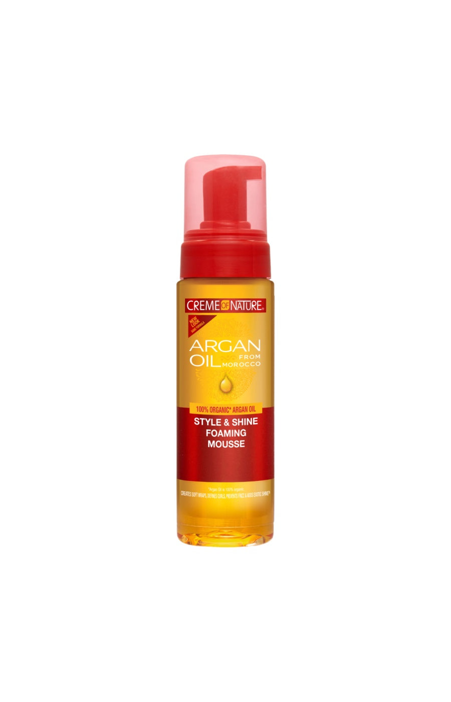 Mousse coiffante - Huile d'argan du Maroc - Cheveux naturels ou défrisés - 200 ml