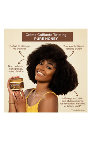 Crème coiffante twist - Miel - Cheveux secs ou déshydratés - 340 ml