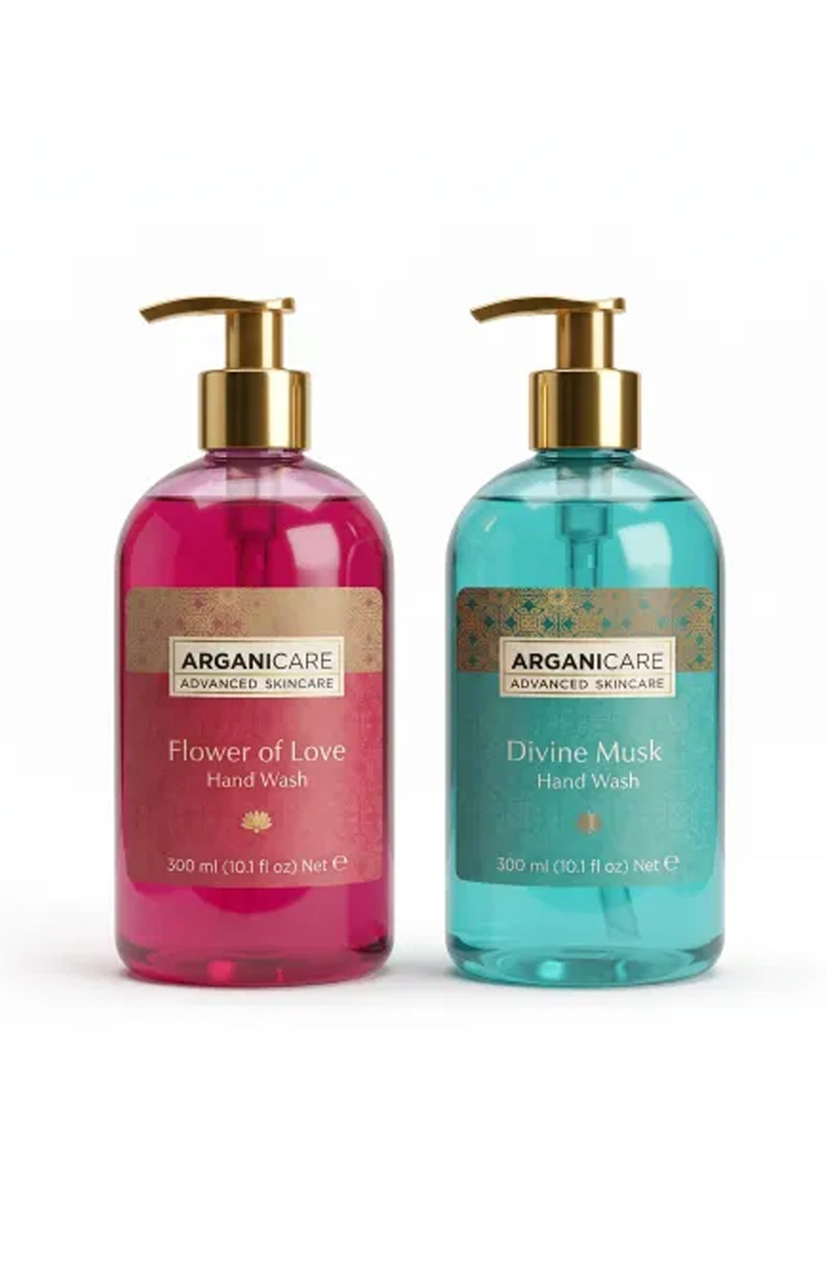 Duo gel mains - Fleur d’amour & musc divin - 2 x 500 ml