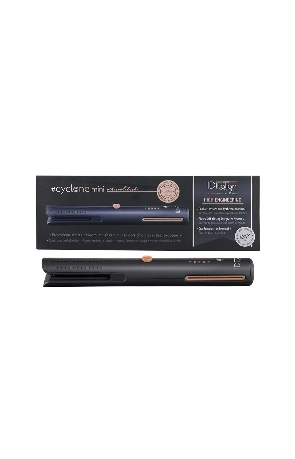 Lisseur de cheveux - Cyclone Air Cool Tech USB - Noir