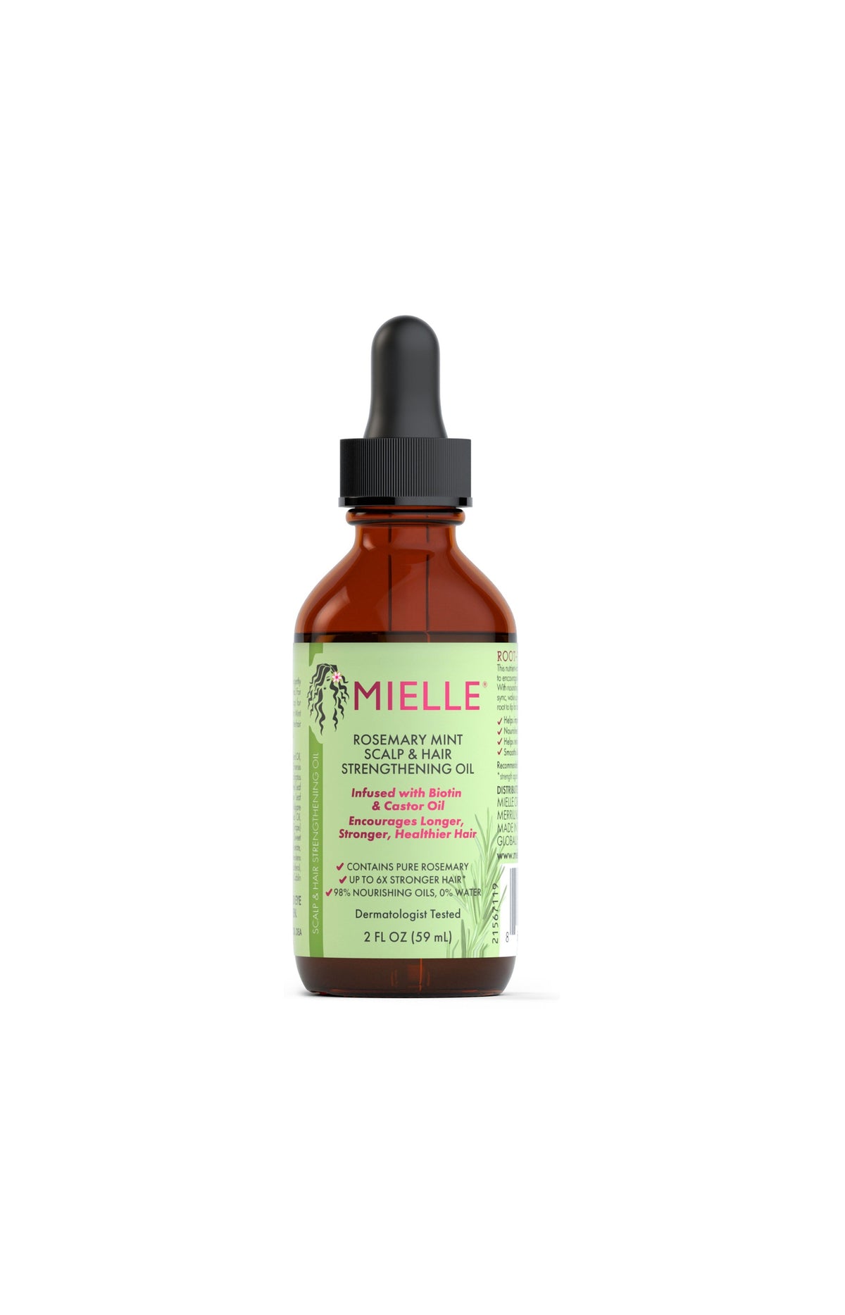 Huile fortifiante légère - Menthe & Romarin - Cheveux secs
