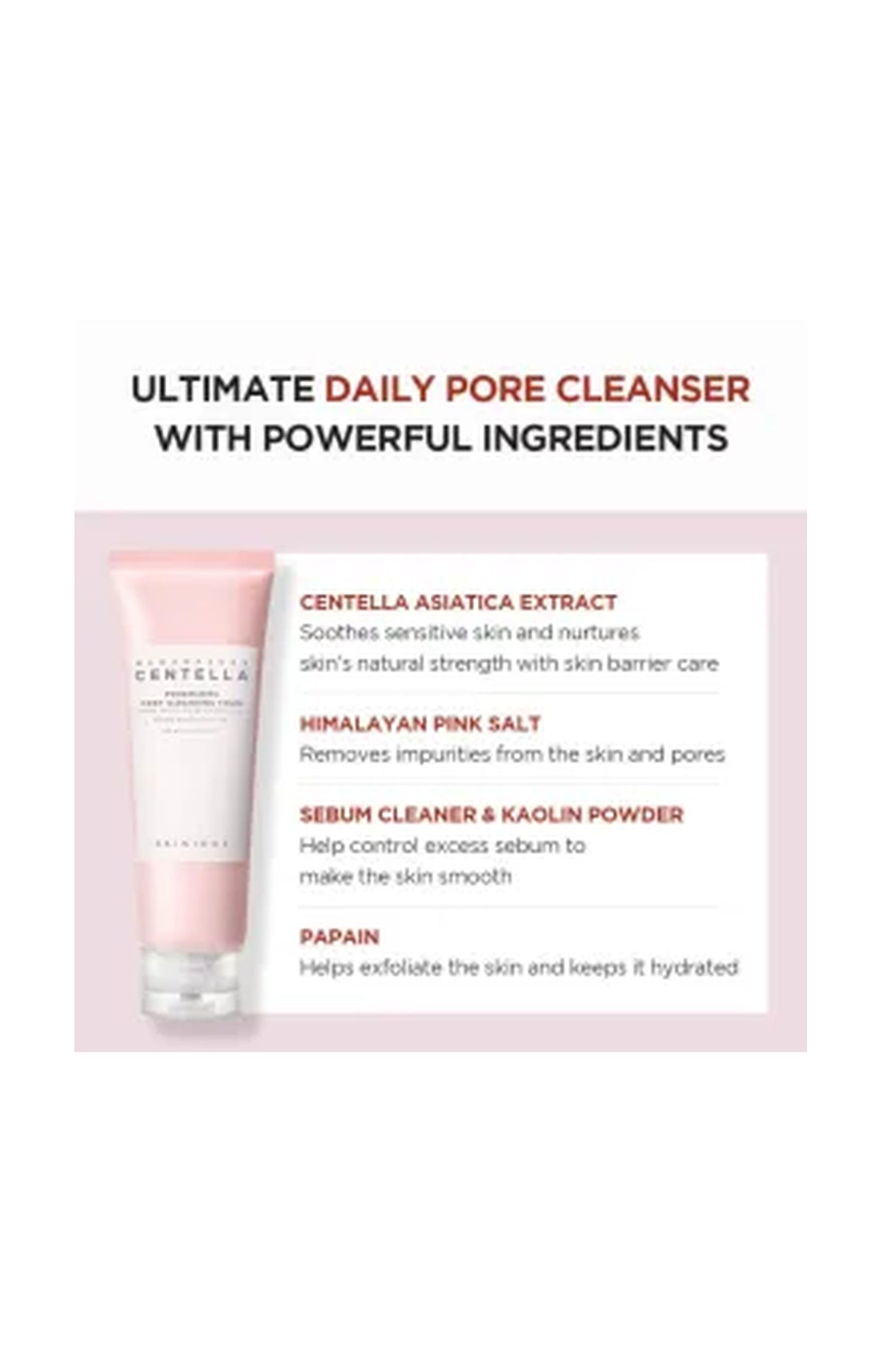 Mousse nettoyante - Centella asiatica & papaye - Visage
