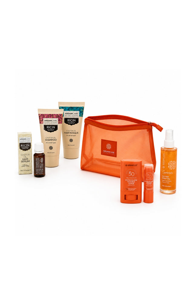 Trousse Summer Glow Ricin - soins cheveux & solaires - 8 produits