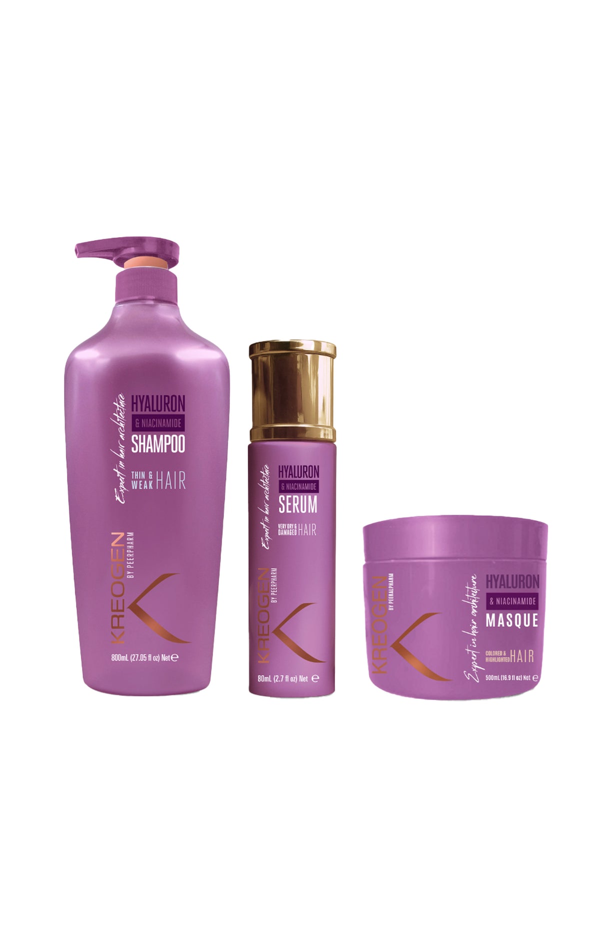 Shampooing fortifiant Masque protection couleur Sérum capillaire réparation & brillance