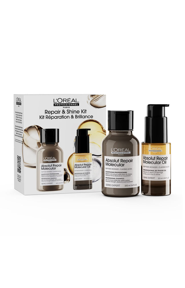 Coffret duo - Absolut Molecular & Shine - Shampoing & Huile bi-phase