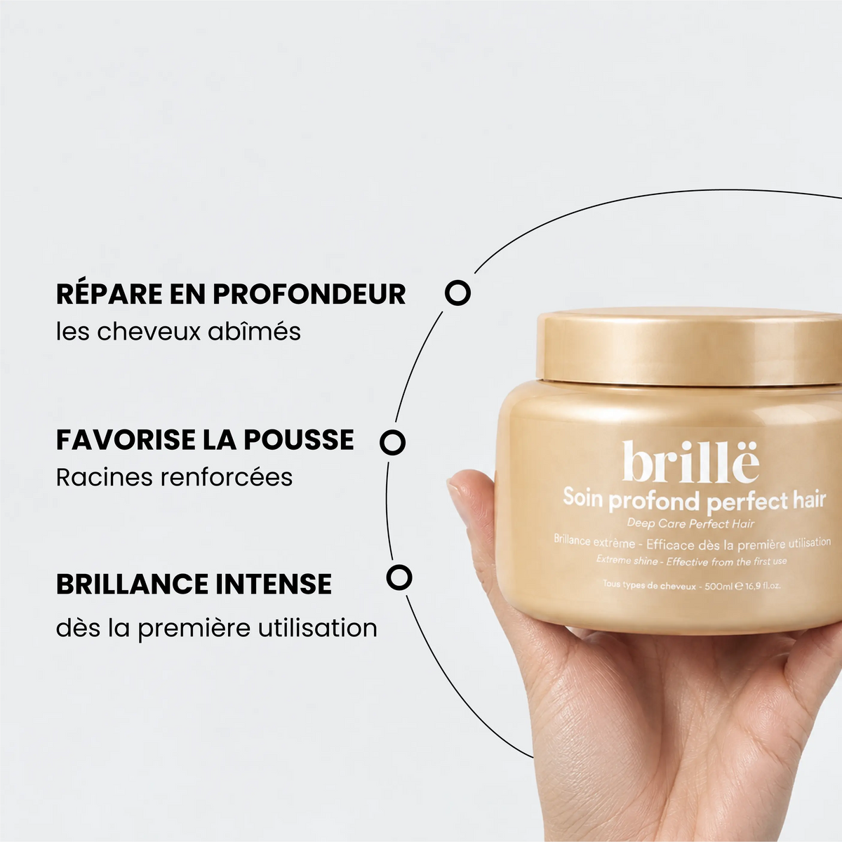 Masque capillaire réparateur pour cheveux secs et cassants