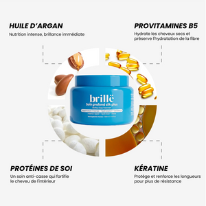 Masque Cheveux Abîmés Réparateur Sans Silicone - Kératine & Soie