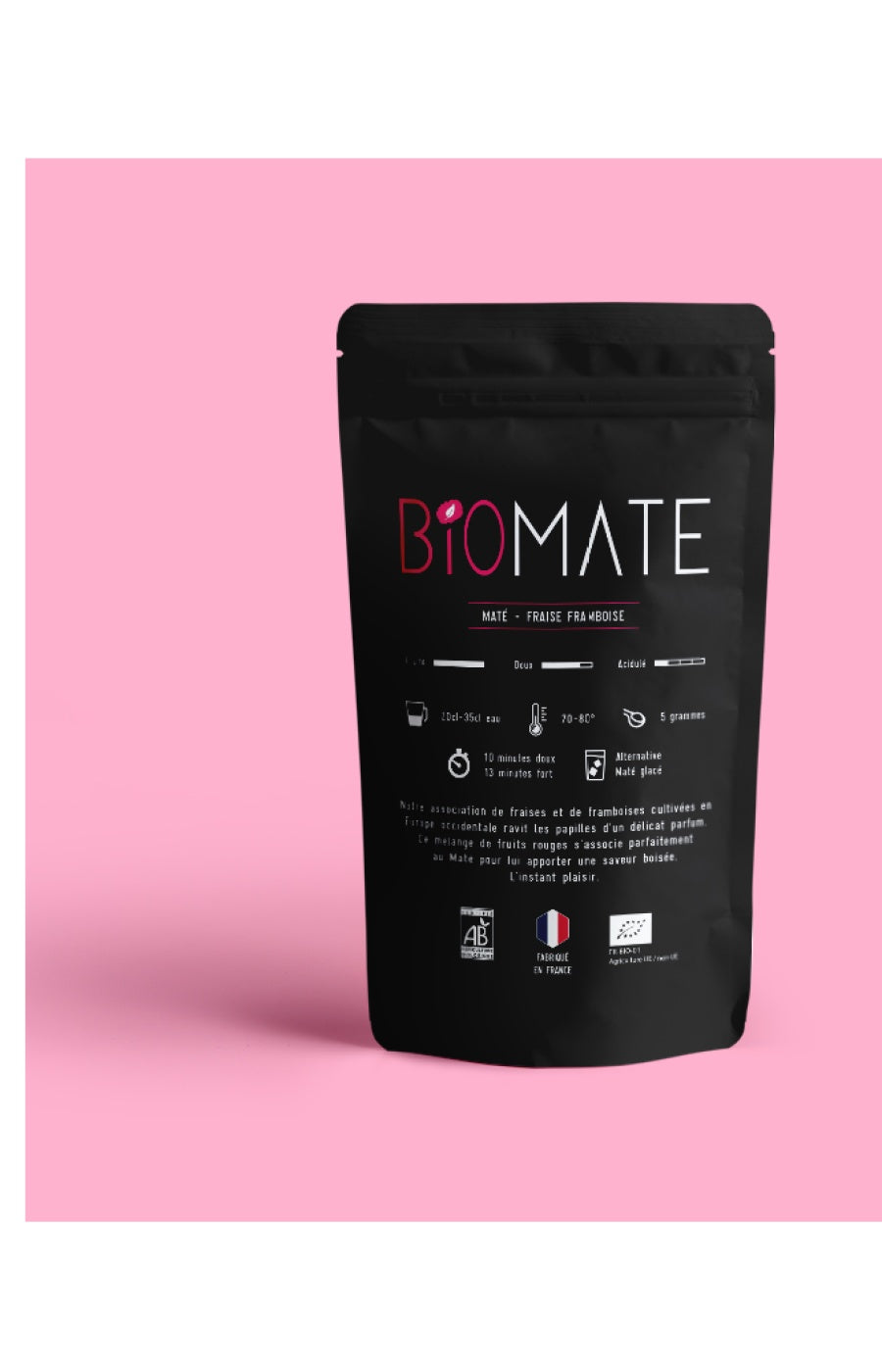 Maté fraise framboise bio - 50 g