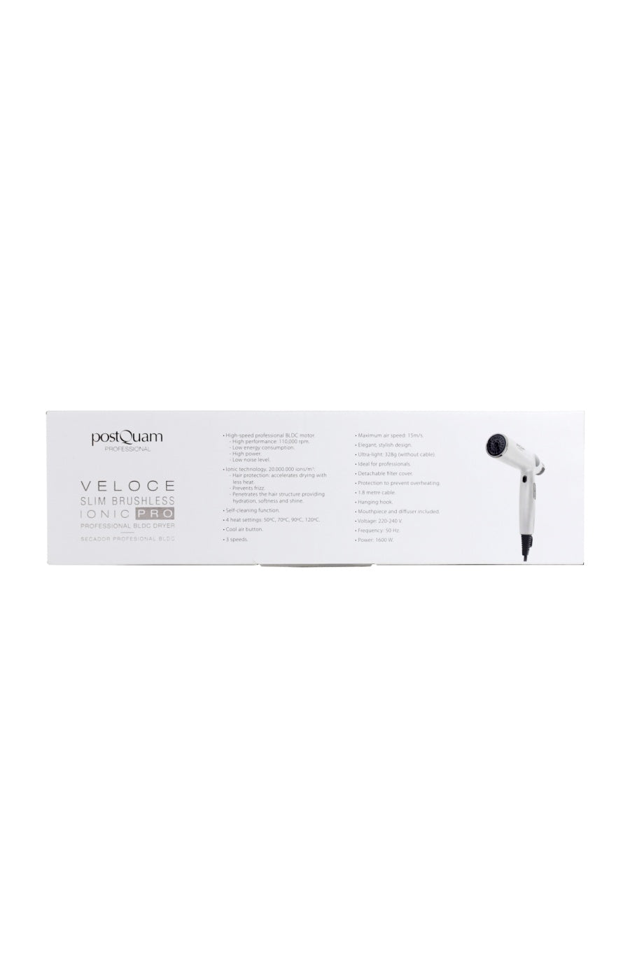 Sèche-Cheveux Veloce Slim BLDC Ionic Pro 110 000 tr/min