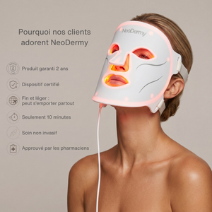 Masque LED Visage NeoDermy – Thérapie Lumière Rouge & Infrarouge
