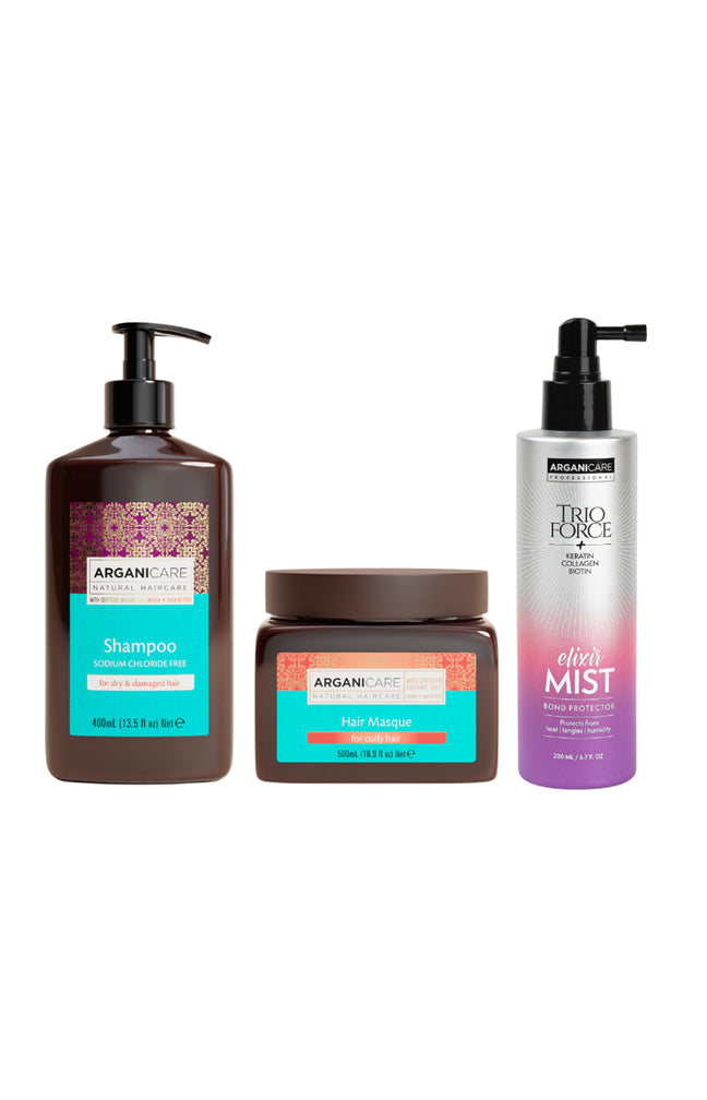 Routine Boucles & Réparation à l’Huile d’Argan & Force Repair - 3 produits