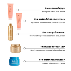 Produits de la routine BRILLË pour cheveux secs et cassants