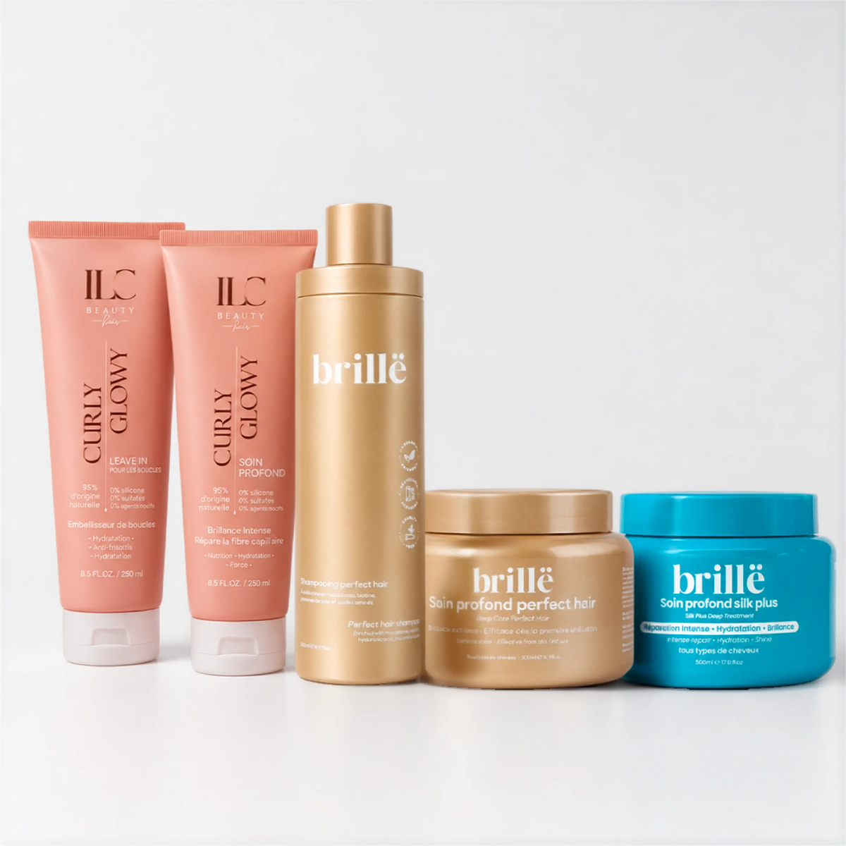 Routine BRILLË pour cheveux secs et cassants, cinq soins
