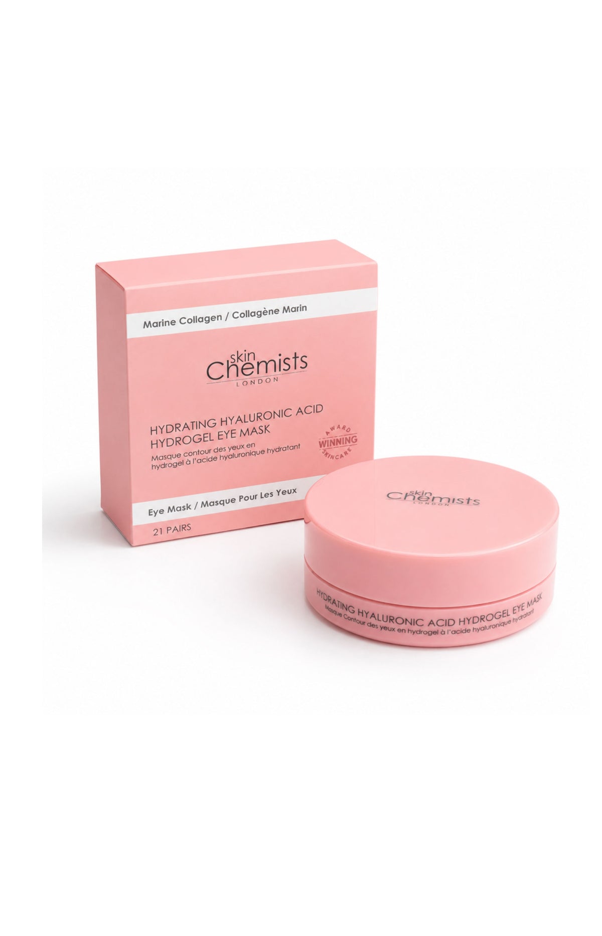 Masque yeux hydrogel hydratant à l'acide hyaluronique (20 paires)