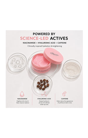 Masque yeux hydrogel hydratant à l'acide hyaluronique (20 paires)