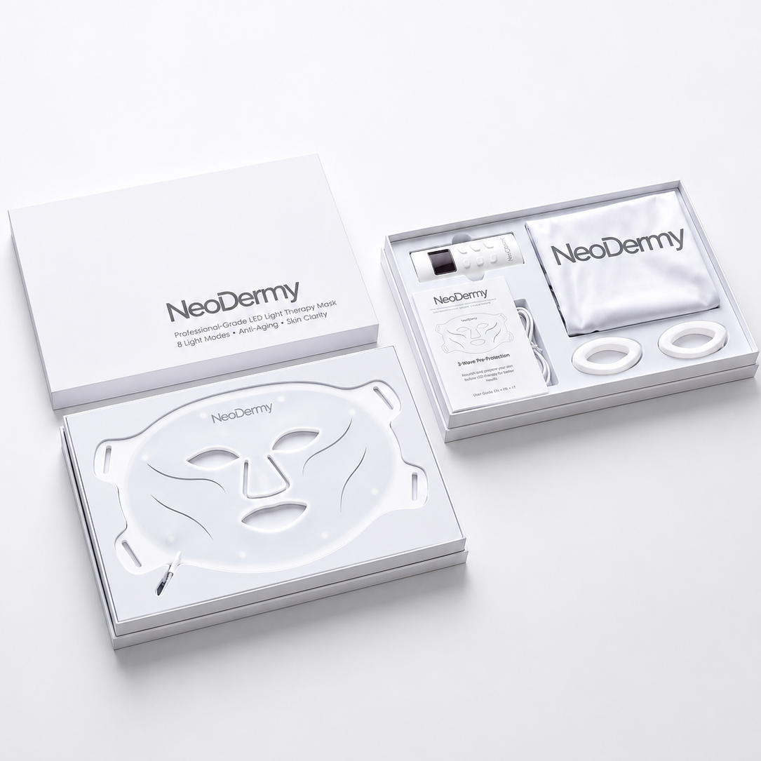 Masque LED Visage NeoDermy – Thérapie Lumière Rouge & Infrarouge
