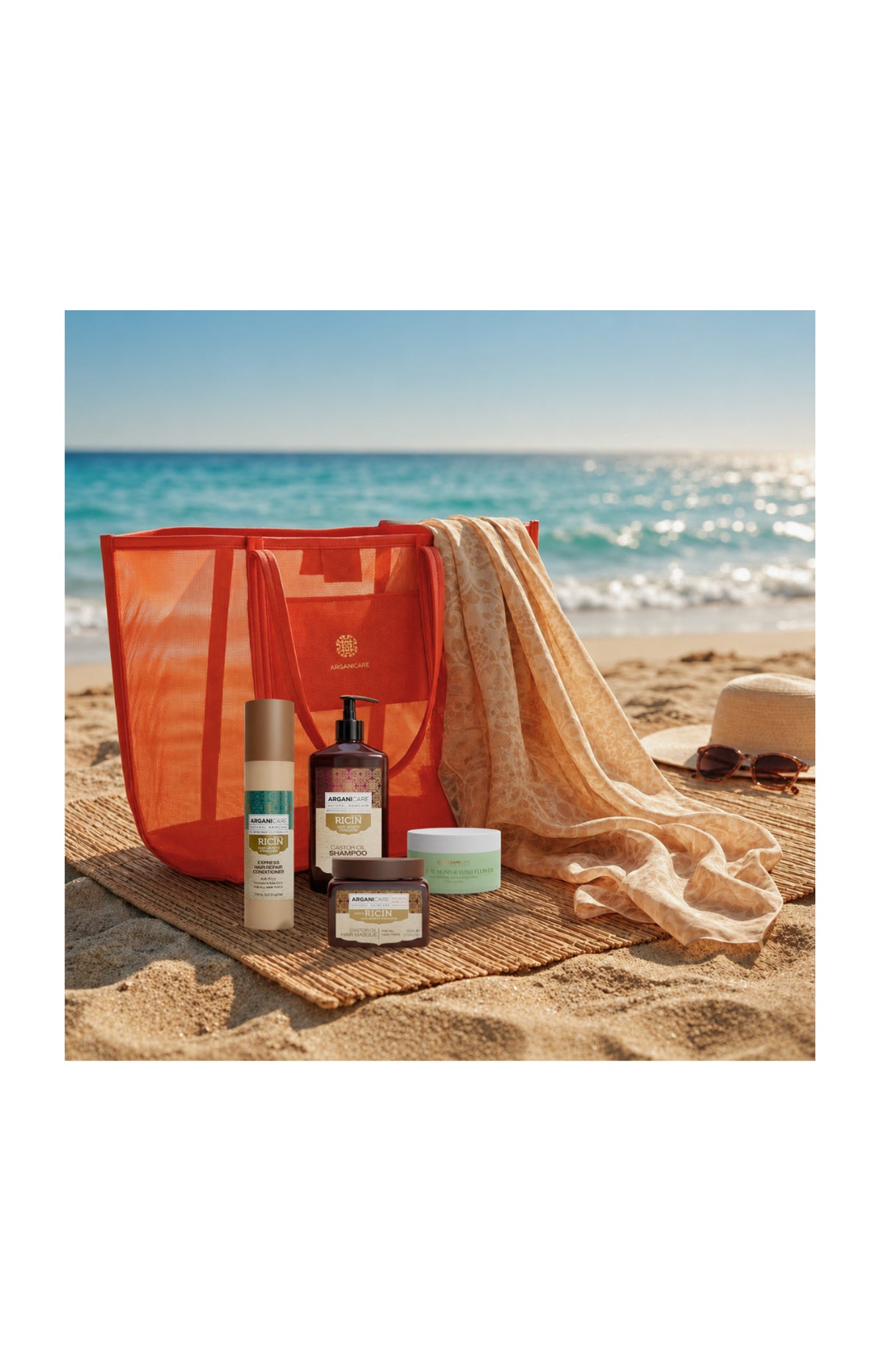 Sac de plage Summer Glow Huile de Ricin – 6 produits
