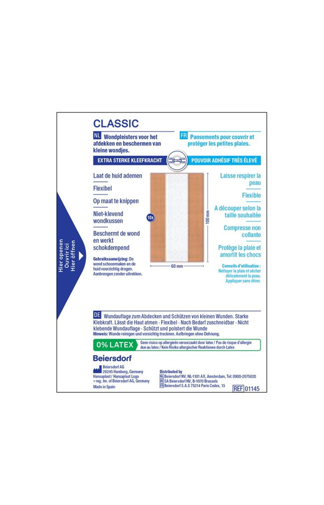 Bandes de pansements flexibles - Classic - 1 m x 6 cm
