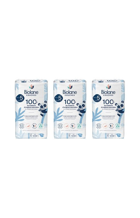 Couches écologiques - Taille 5 - 11-25 kg - 3 x 40 unités