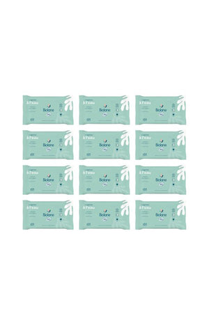 Lingettes nettoyantes bio à l'eau - Visage & corps - Bébé - 12 x 54 unités