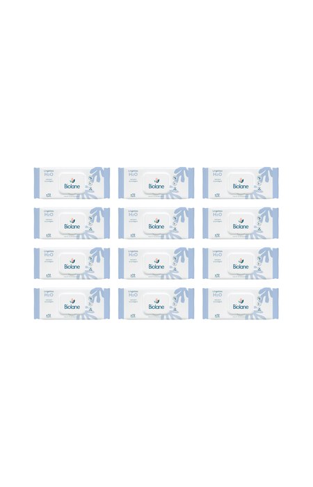 Lingettes épaisses H2O - Peaux sensibles - Bébé - 12 x 72 unités