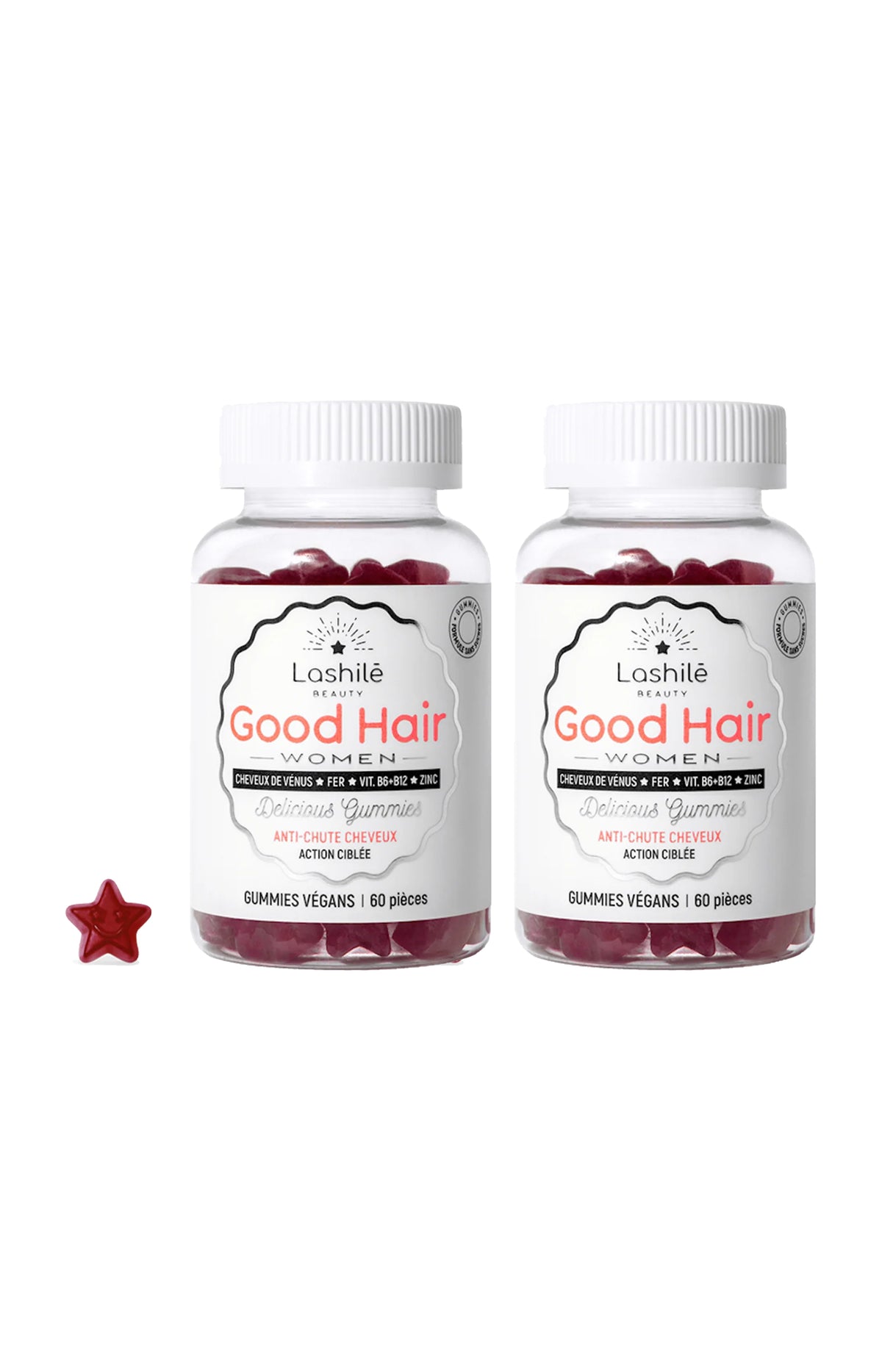 Gummies force des cheveux - Good Hair Women - Fruits rouges - 2 mois