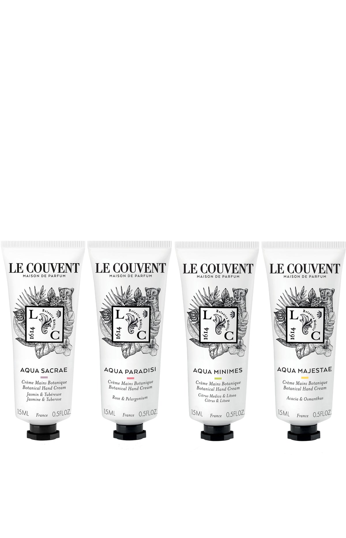 Crèmes mains hydratantes - 4 x 15 ml
