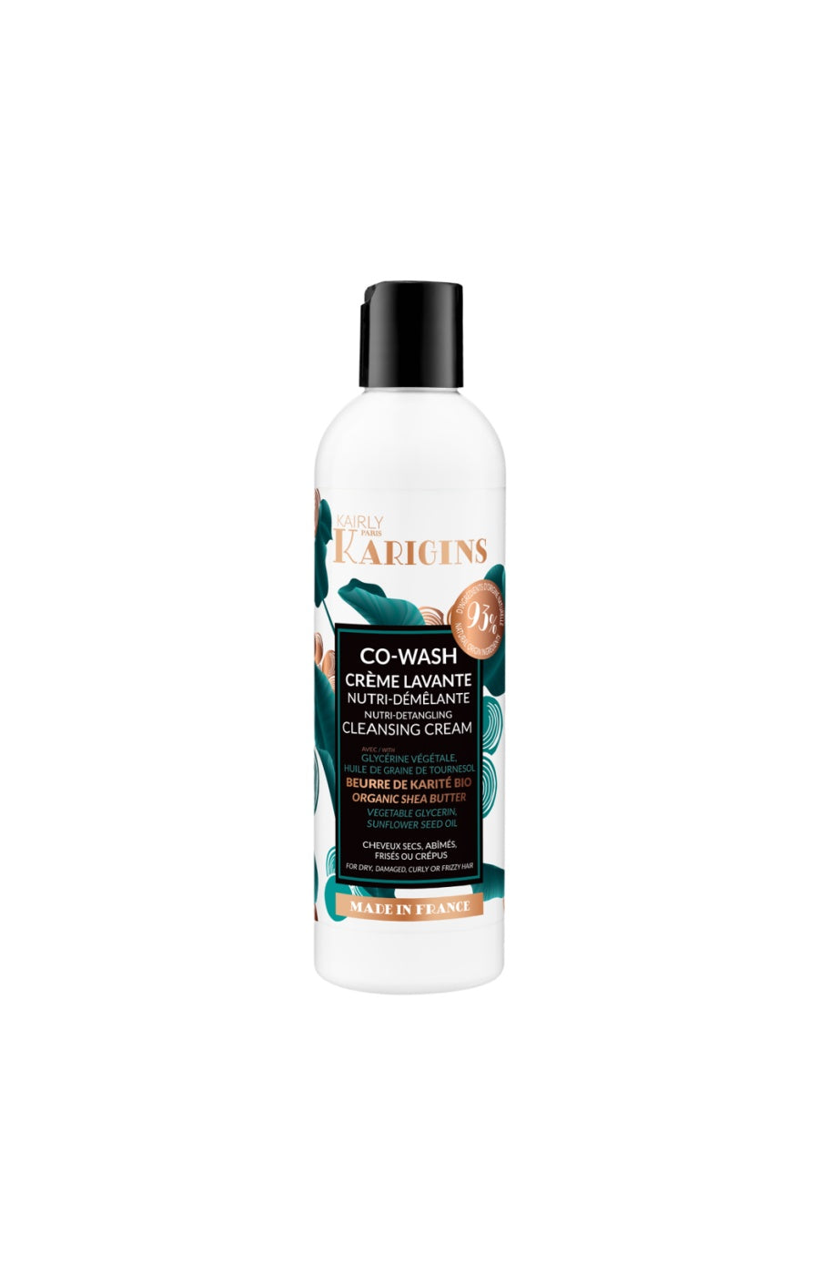 Crème lavante hydratante - Glycérine, karité bio & huile de tournesol - Cheveux secs, abîmés ou crépus - 250 ml