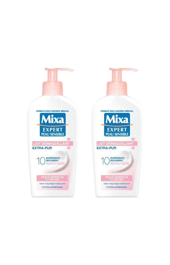Laits démaquillant anti-dessèchement - Extra-pur - Peaux sensibles & sèches - 2 x 200 ml