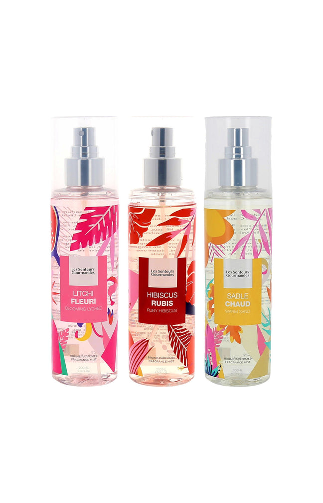 Brumes parfumées - Litchi, hibiscus & sable - 3 x 200ml