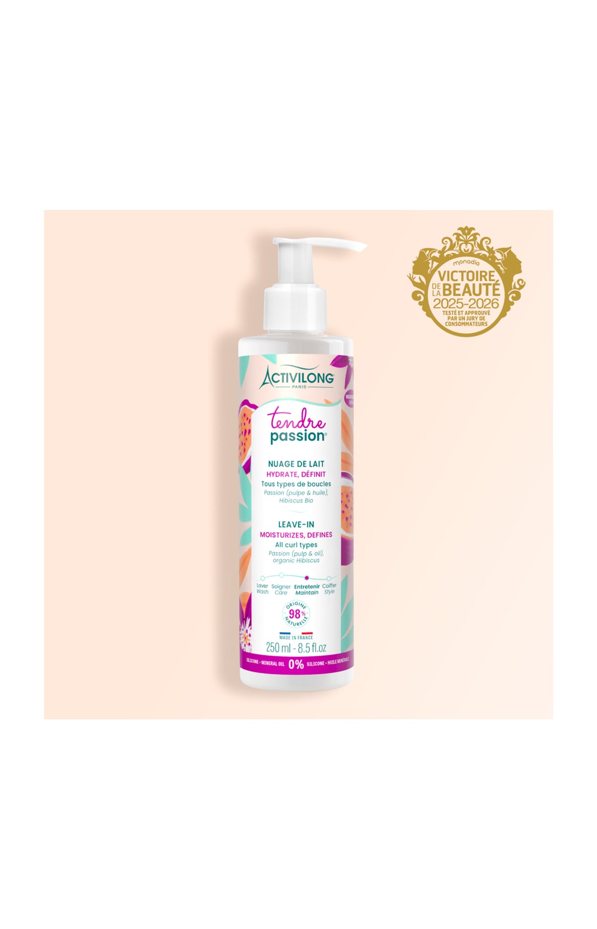 Soin sans rinçage - Nuage de lait - Cheveux bouclés