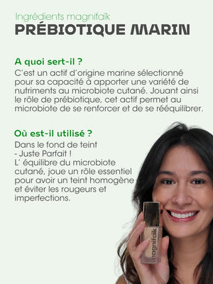 Explication du prébiotique du fond de teint